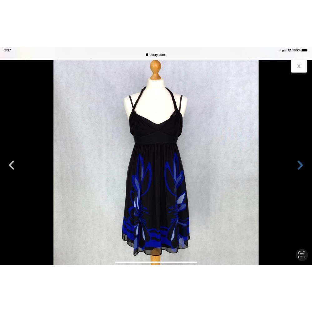 NWT Karen Millen silk halter empire waist dress